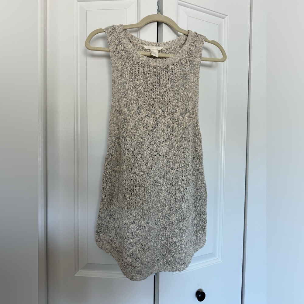H&M racer back crochet knit tank top